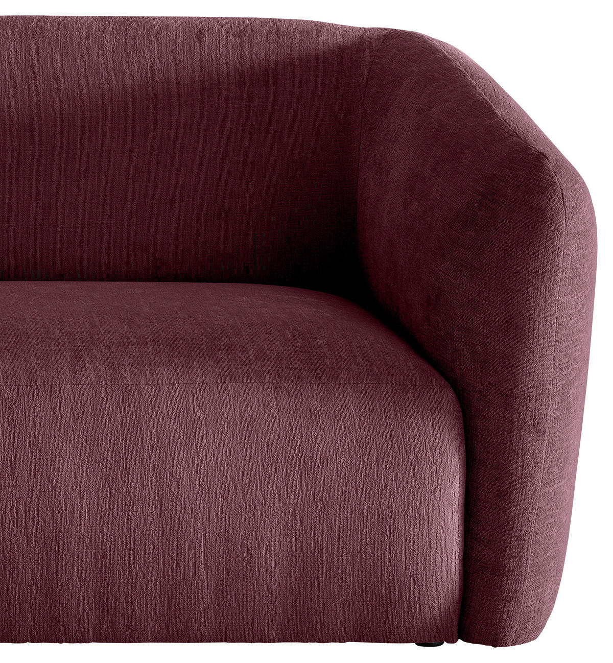 ECKSOFA in Mikrofaser Bordeaux  107/238 cm  - Bordeaux/Schwarz, MODERN, Kunststoff/Textil (107/238cm) - Livetastic