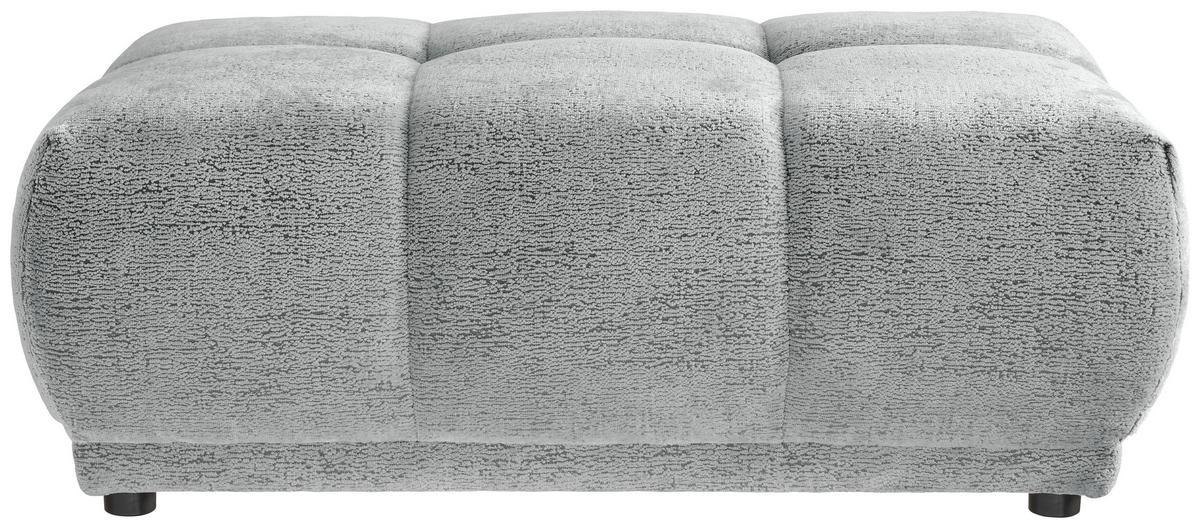 ECKSOFA ITALIA in Chenille Hellblau  254/203 cm  - Schwarz/Hellblau, MODERN, Kunststoff/Textil (254/203cm) - Livetastic