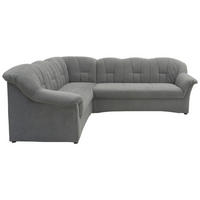 ECKSOFA Dunkelgrau Mikrofaser  - Dunkelgrau/Schwarz, KONVENTIONELL, Kunststoff/Textil (192/243cm) - MID.YOU