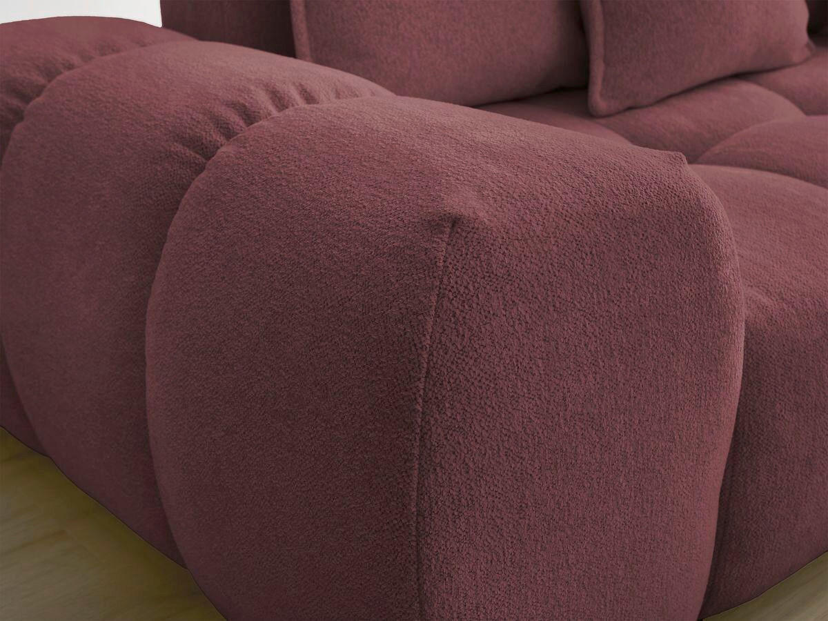 3-SITZER-SOFA EVEREST Flachgewebe Rot  - Rot/Schwarz, MODERN, Kunststoff/Textil (278/90/115cm)