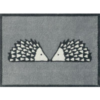 FUßMATTE 60/85 cm Kissing Spike Slate  - Grau, Design, Kunststoff/Textil (60/85cm) - wash+dry