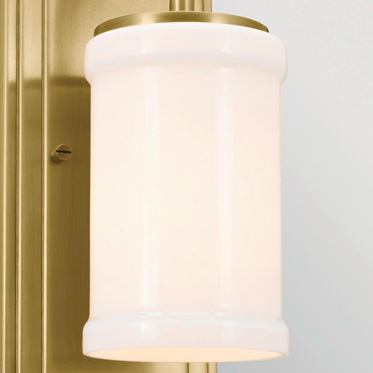 WANDLEUCHTE Kichler 30,5/12,7/15,9 cm  - Messingfarben, KONVENTIONELL, Glas/Metall (30,5/12,7/15,9cm) - Elstead Lighting
