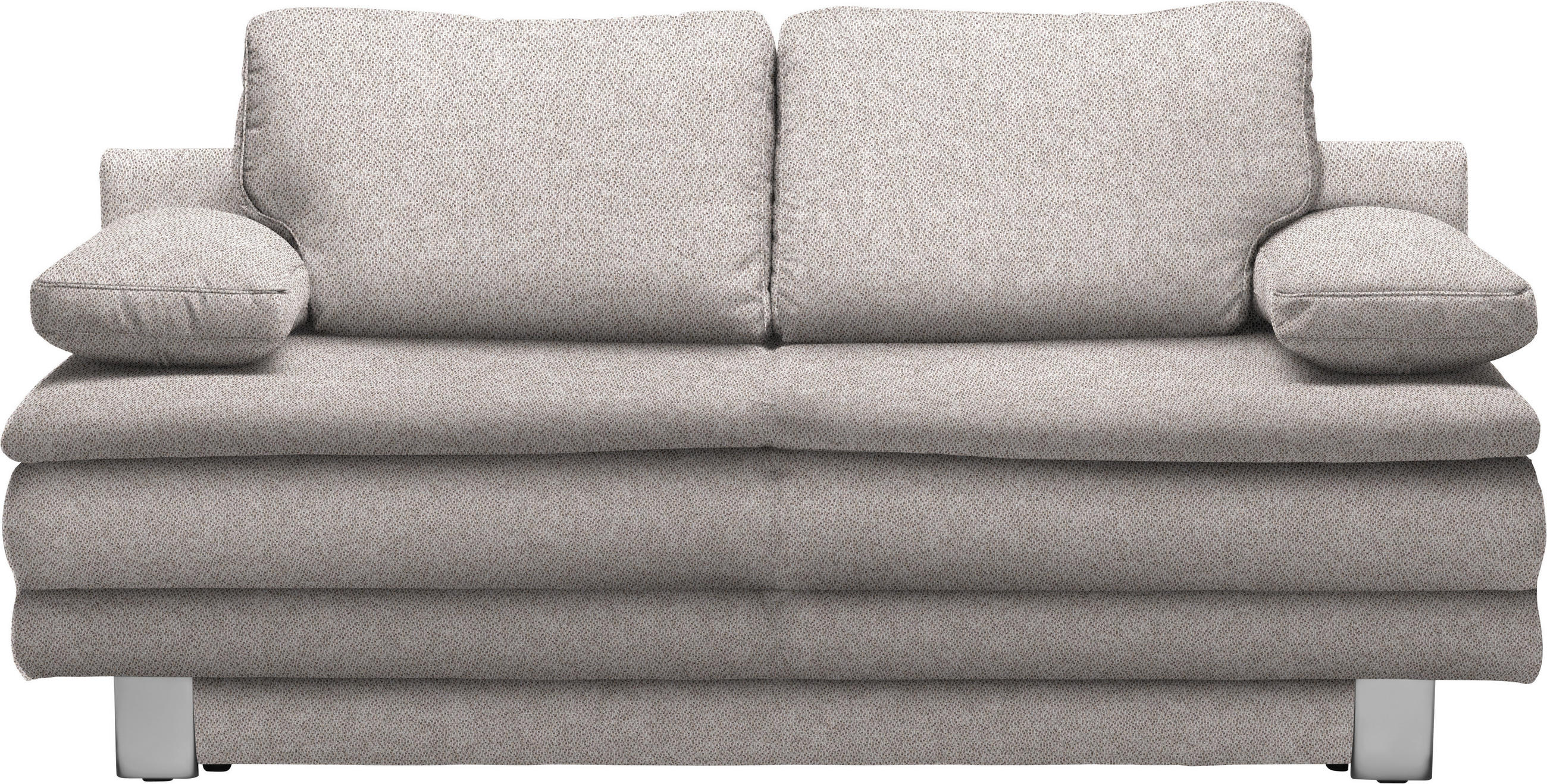 SCHLAFSOFA in Webstoff Naturfarben  - Chromfarben/Naturfarben, Design, Textil/Metall (194/96/86cm) - Novel