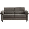 3-SITZER-SOFA Mikrofaser Graubraun  - Graubraun/Schwarz, MODERN, Holz/Textil (192/90/89cm) - Livetastic