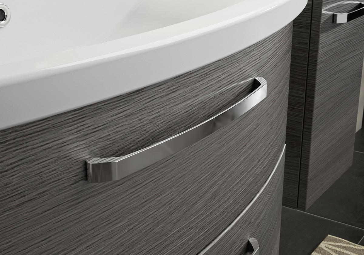 BADEZIMMER 3-teilig  in 84 cm  - Chromfarben/Graphitfarben, MODERN, Glas/Keramik (84cm) - Sadena