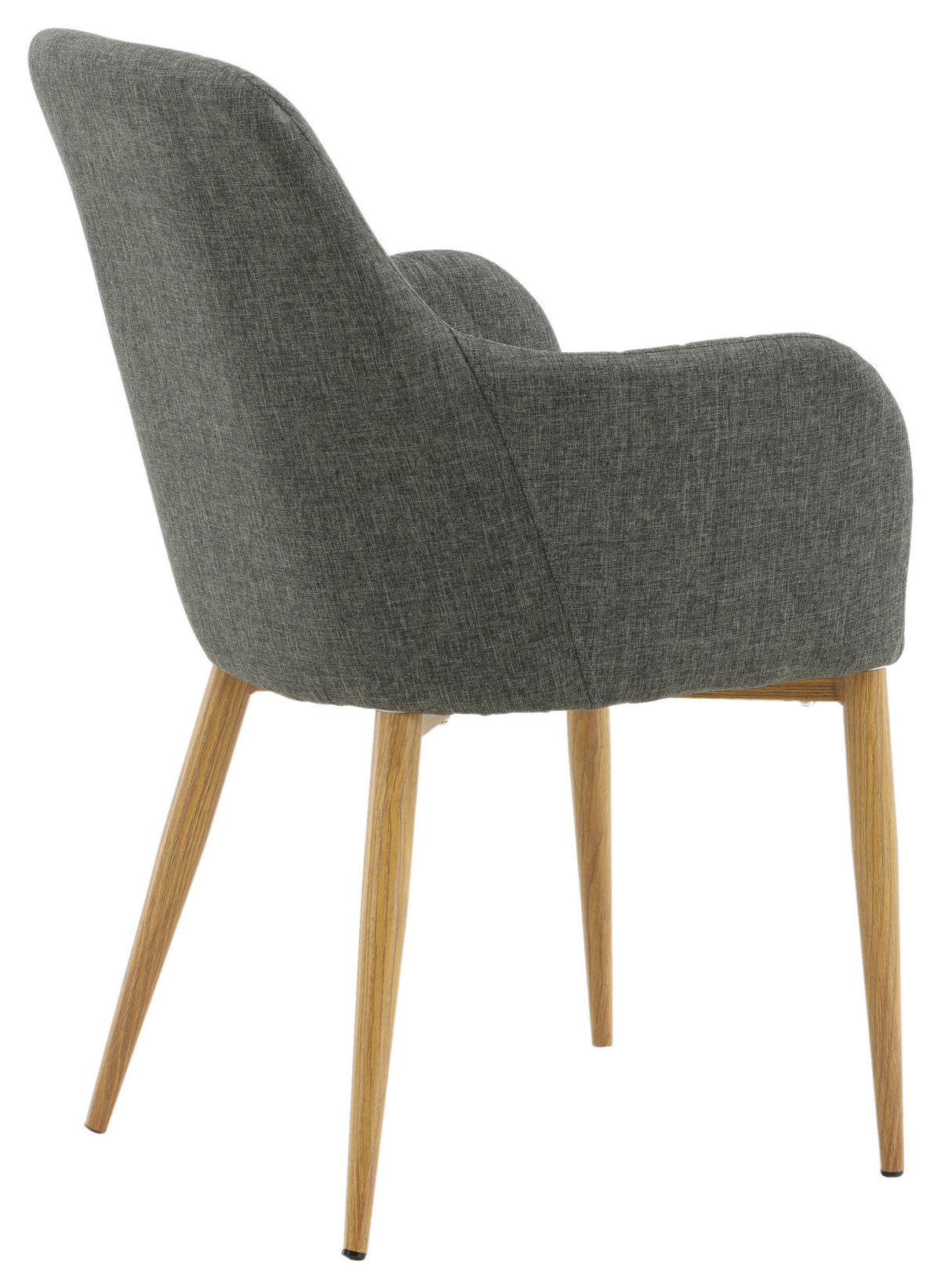 STUHL-SET 2 Stück  in Stahl Textilgeflecht  - Dunkelgrau/Naturfarben, Design, Textil/Metall (57/93/62cm) - Livetastic