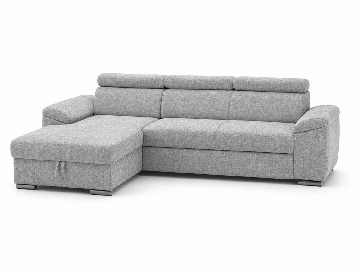 SAROKKANAPÉ textil szürke  - szürke, Basics, textil (185/81-98/275cm) - Carryhome