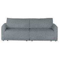 2,5-SITZER in Flachgewebe Dunkelgrau  - Dunkelgrau/Schwarz, Design, Kunststoff/Textil (240/70/125cm) - Xora