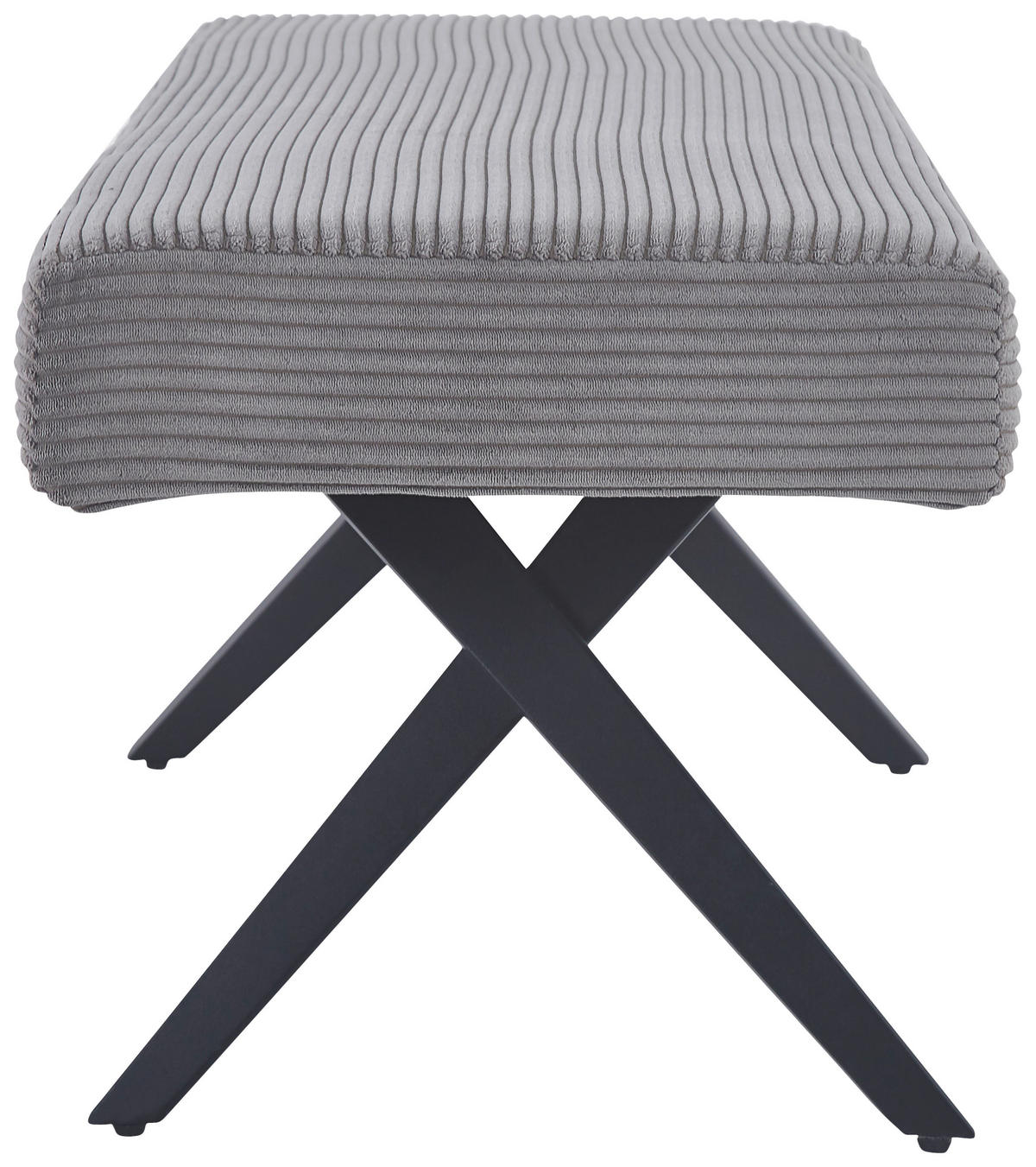 SITZBANK in Metall, Textil Dunkelgrau  - Dunkelgrau/Schwarz, KONVENTIONELL, Textil/Metall (140/49/47cm) - MID.YOU