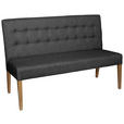 SITZBANK 141/95/64 cm  in Anthrazit  - Eichefarben/Anthrazit, KONVENTIONELL, Holz/Textil (141/95/64cm) - Carryhome