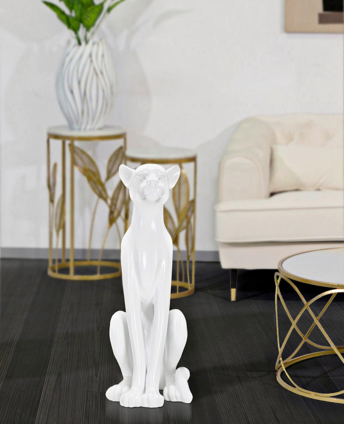 SKULPTUR - Weiß, Basics, Kunststoff (27/74/38cm)