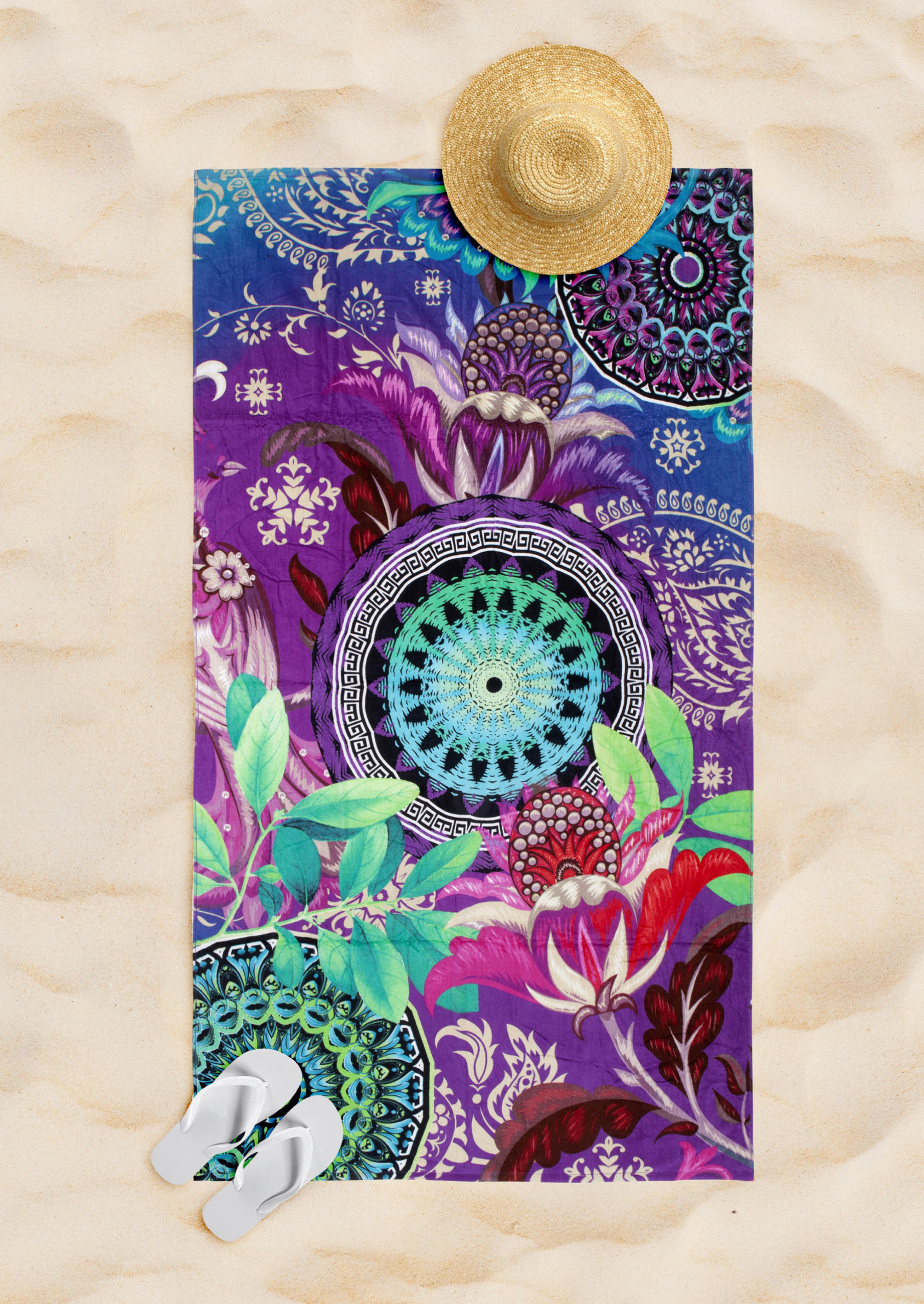 STRANDTUCH Multicolor 100/180 cm  - Multicolor, Trend, Textil (100/180cm)
