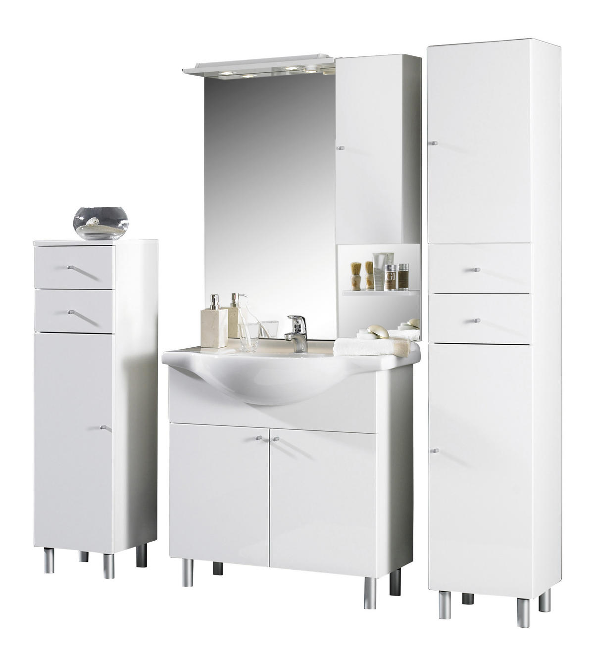 FÜRDŐSZOBA - fehér, Konventionell, faalapú anyag (85/183/48cm) - Xora
