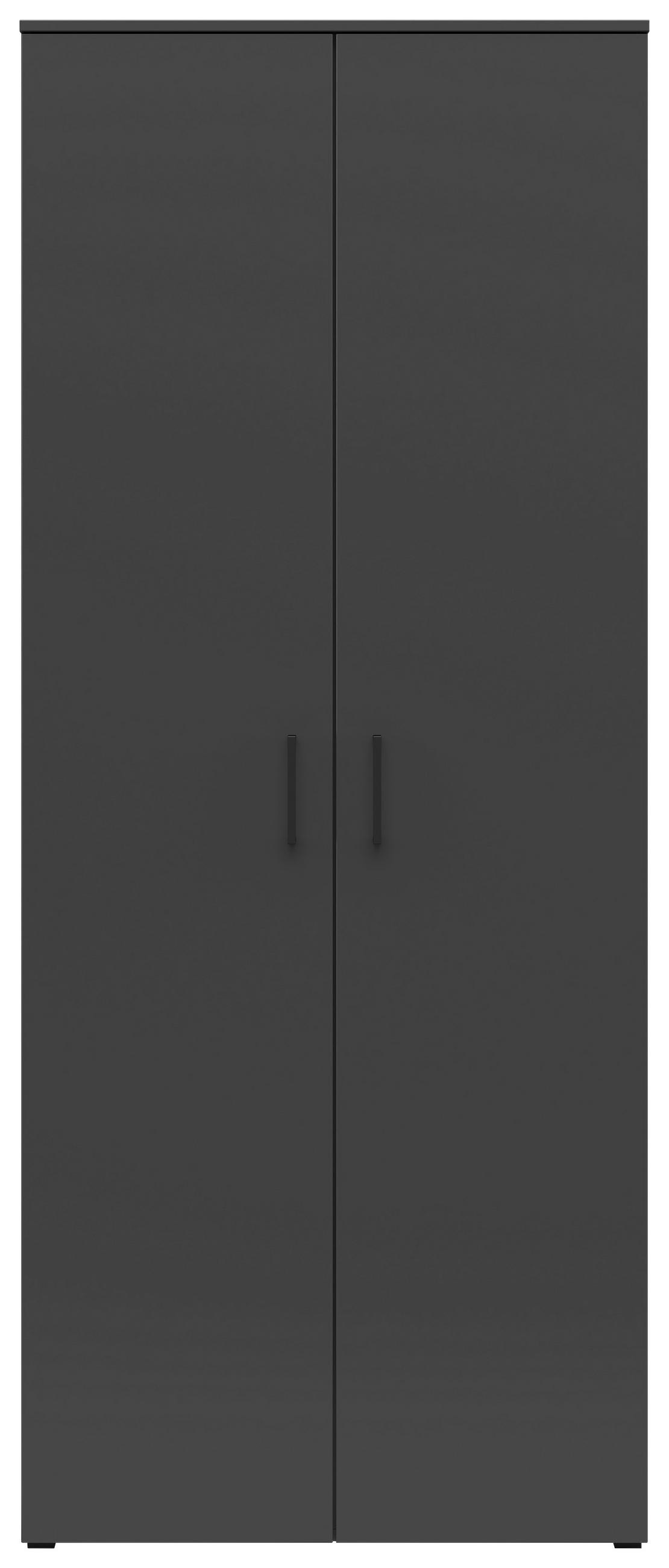 MEHRZWECKSCHRANK 80/195/40 cm  in Graphitfarben  - Anthrazit/Schwarz, MODERN, Holzwerkstoff/Kunststoff (80/195/40cm) - Carryhome