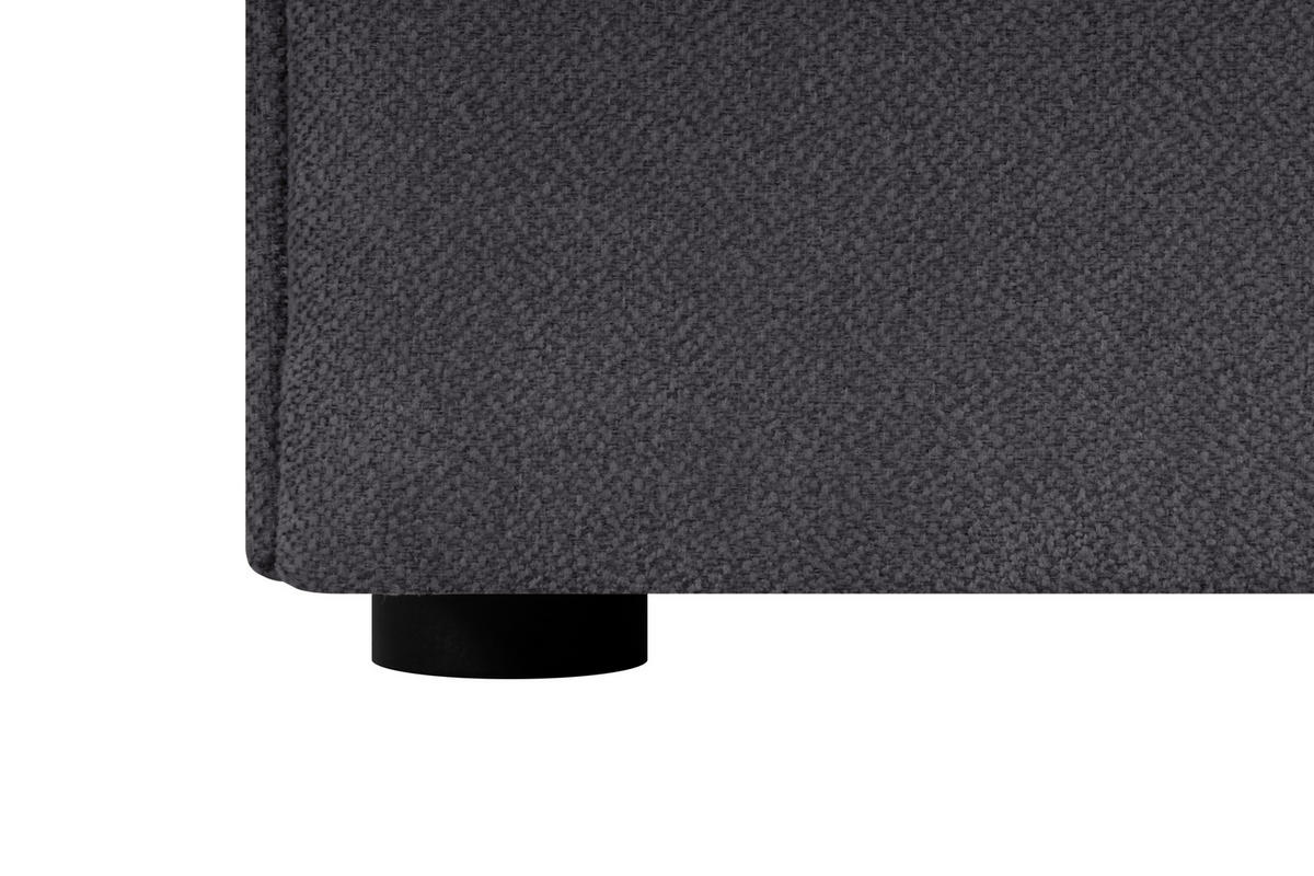 BOXSPRINGBETT 140/200 cm,  in Anthrazit  - Anthrazit/Schwarz, Design, Kunststoff/Textil (140/200cm) - Welnova