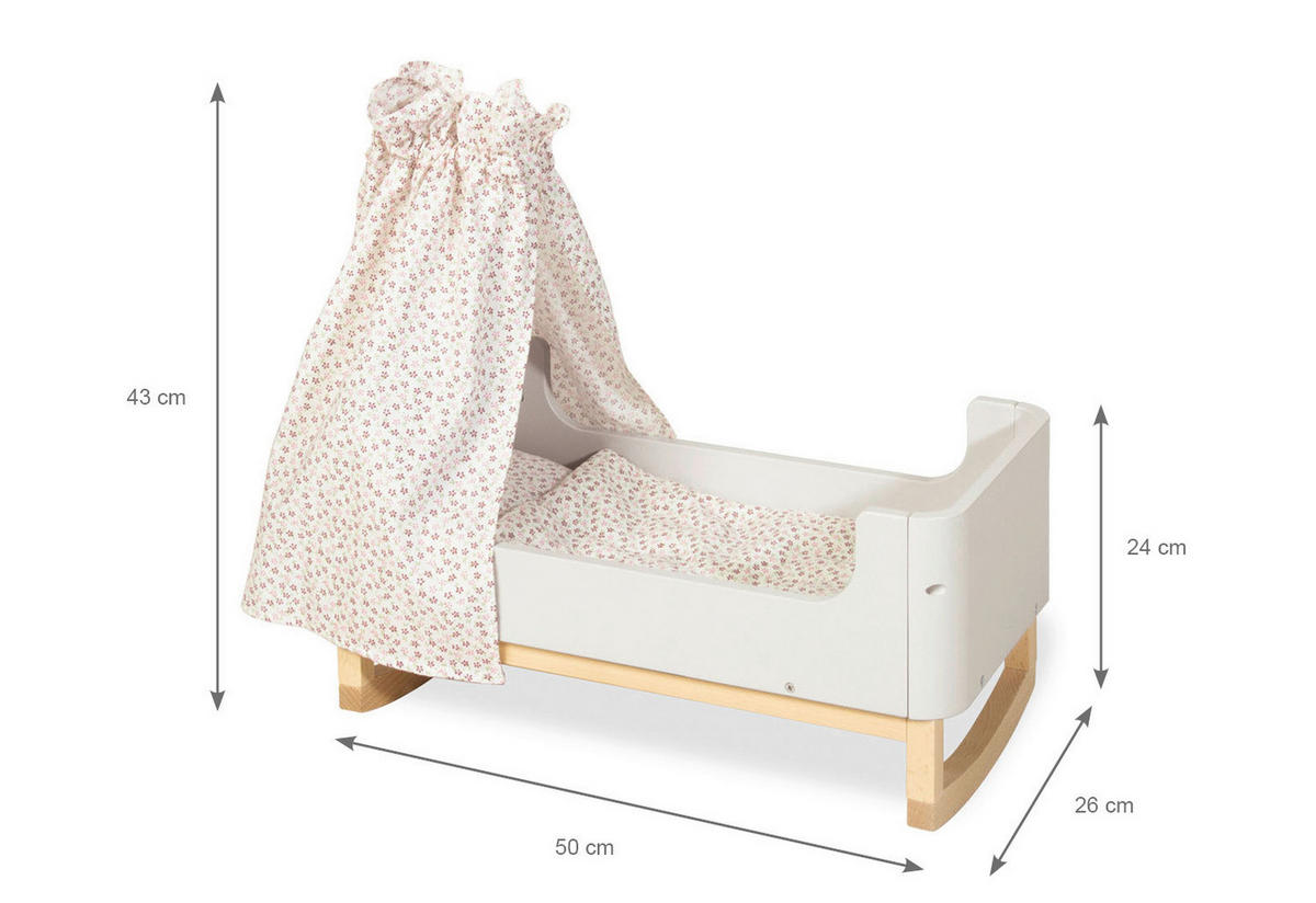 PUPPENWIEGE - Beige/Naturfarben, Basics, Holz (50/26/24cm) - Pinolino