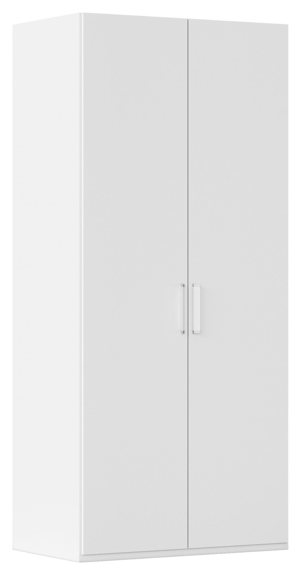 DREHTÜRENSCHRANK 101/223/60 cm 2-türig Weiß  - Silberfarben/Weiß, Design, Holzwerkstoff/Kunststoff (101/223/60cm) - Novel
