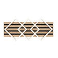 LED-DECKENLEUCHTE 63/29/7,5 cm   - Eichefarben/Schwarz, Basics, Holzwerkstoff/Kunststoff (63/29/7,5cm) - Novel