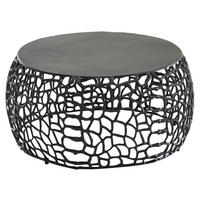 COUCHTISCH in Metall 66/66/30 cm  - Schwarz, Design, Metall (66/66/30cm) - MID.YOU