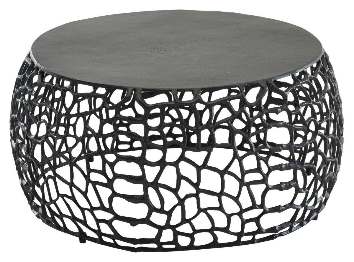 COUCHTISCH in Metall 66/66/30 cm  - Schwarz, Design, Metall (66/66/30cm) - MID.YOU