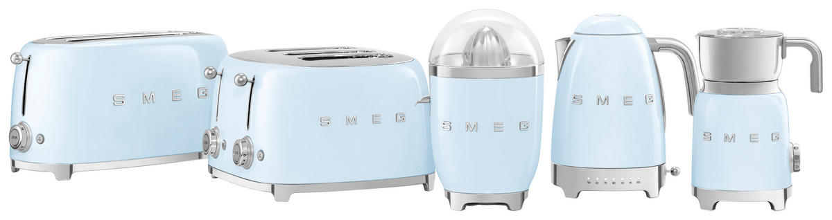 TOASTER  - Pastellblau, Basics, Metall (39.4/21.5/39.4cm) - SMEG