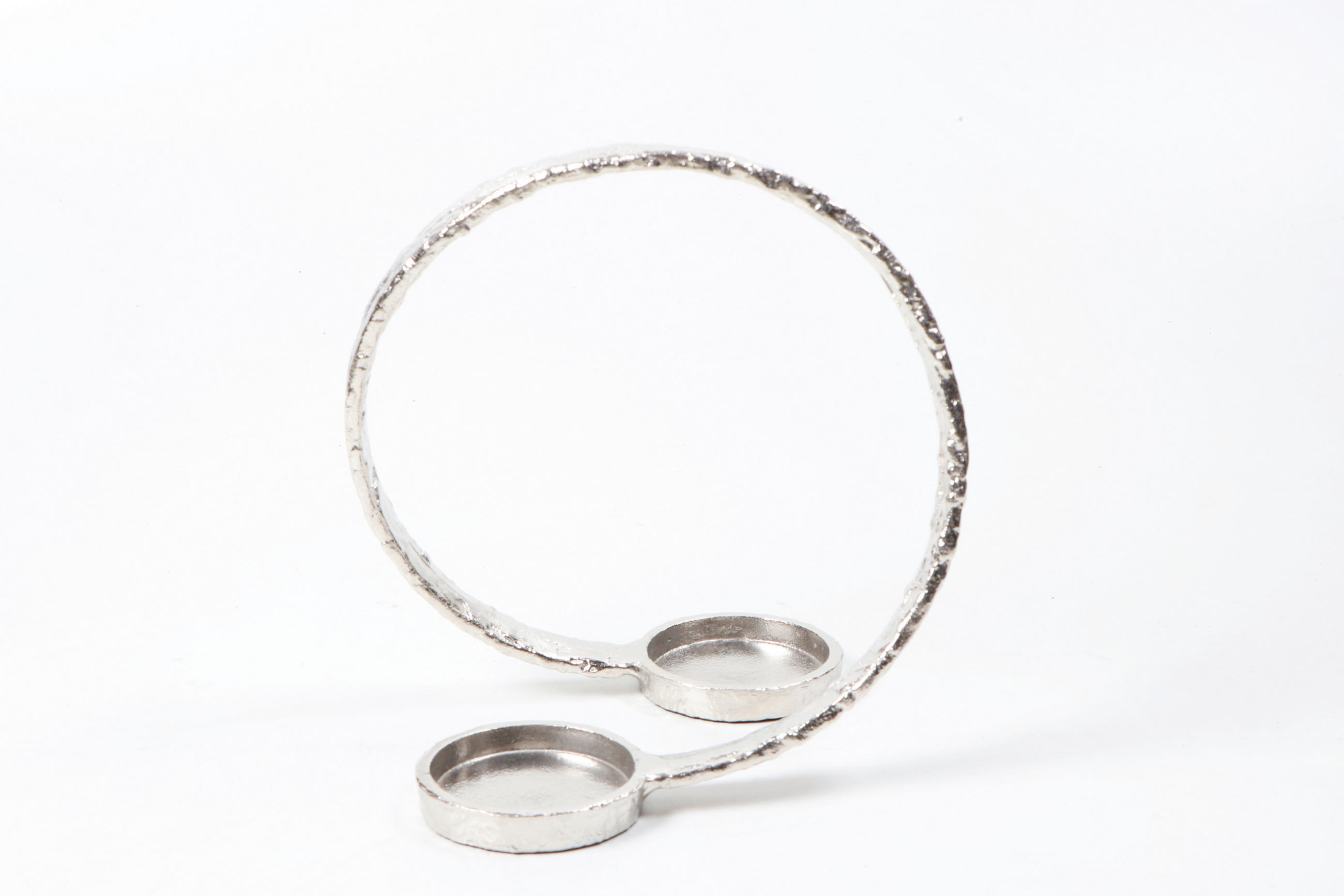 STOJAN NA SVIEČKU  kov - niklová, Design, kov (26/20,5/26,5cm) - Ambia Home