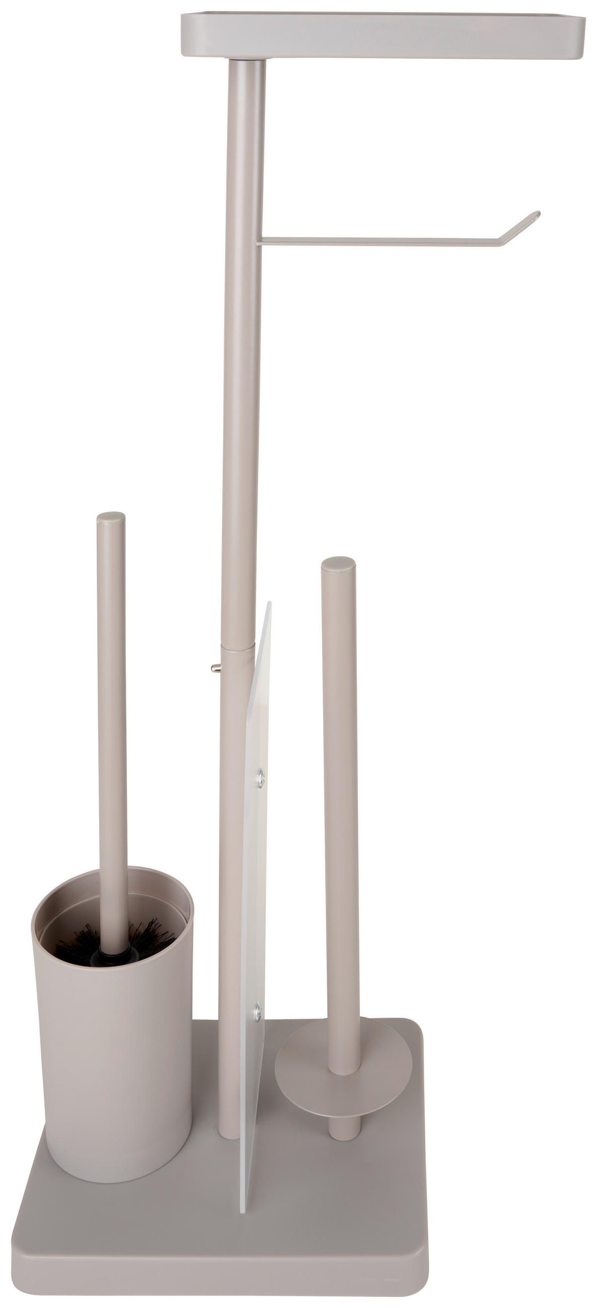 KOMBINACIJA TOALETNE ČETKE  taupe  plastika   - taupe, Basics, metal/plastika (22,7/66,5/18cm) - Homeware