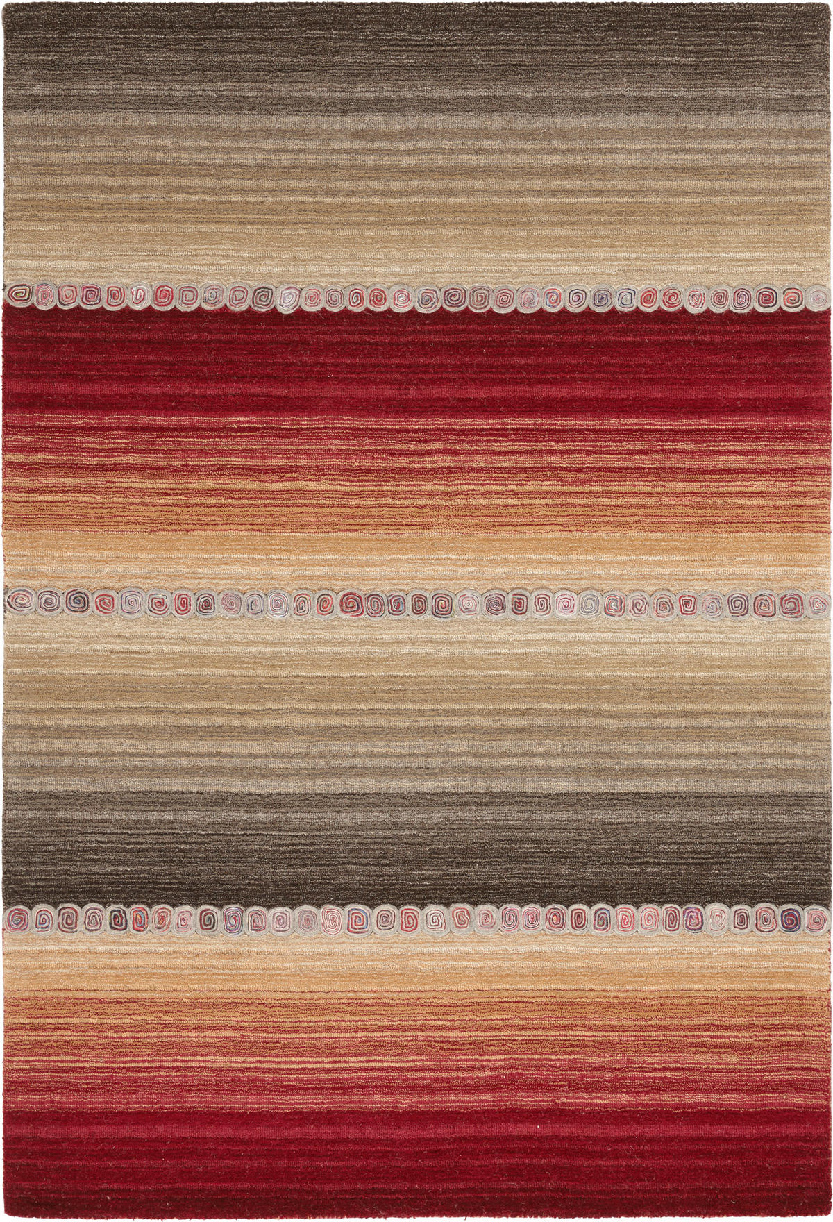 COVOR ORIENTAL  Twilight in Red  - roșu/gri, Konventionell, textil (80/200cm) - Cazaris