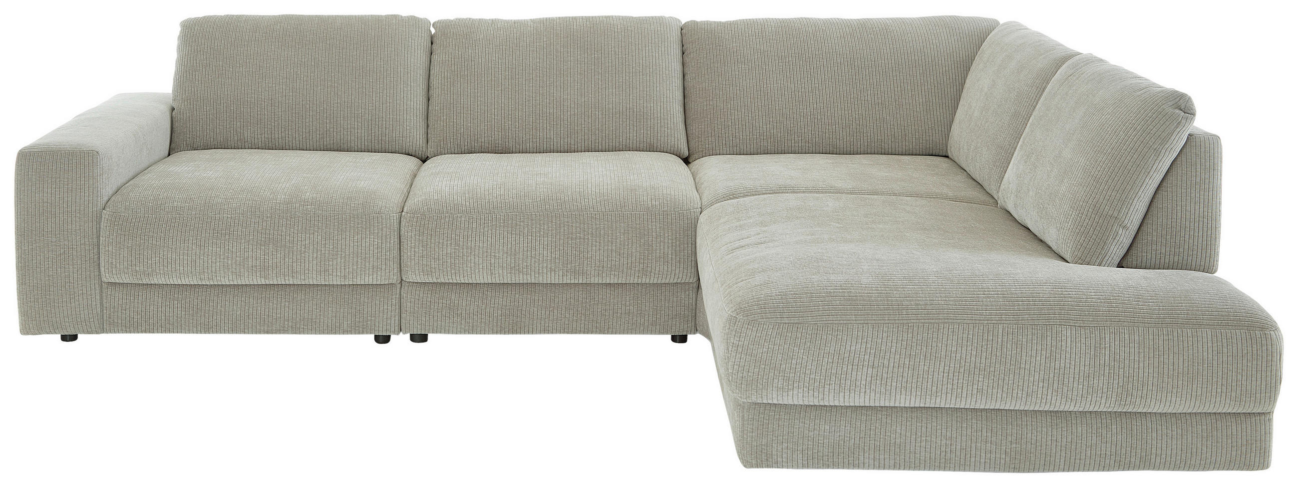 ECKSOFA Niels Andersson Silberfarben Chenille, Jacquard  - Silberfarben/Schwarz, Design, Kunststoff/Textil (316/242cm) - Niels Andersson