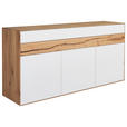 SIDEBOARD Solida  in 152/90,3/47,6 cm  - Eichefarben/Schwarz, Design, Glas/Holz (152/90,3/47,6cm) - Valnatura