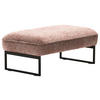 HOCKERBANK in Textil Altrosa  - Anthrazit/Altrosa, Design, Textil/Metall (108/46/64cm) - Joop!