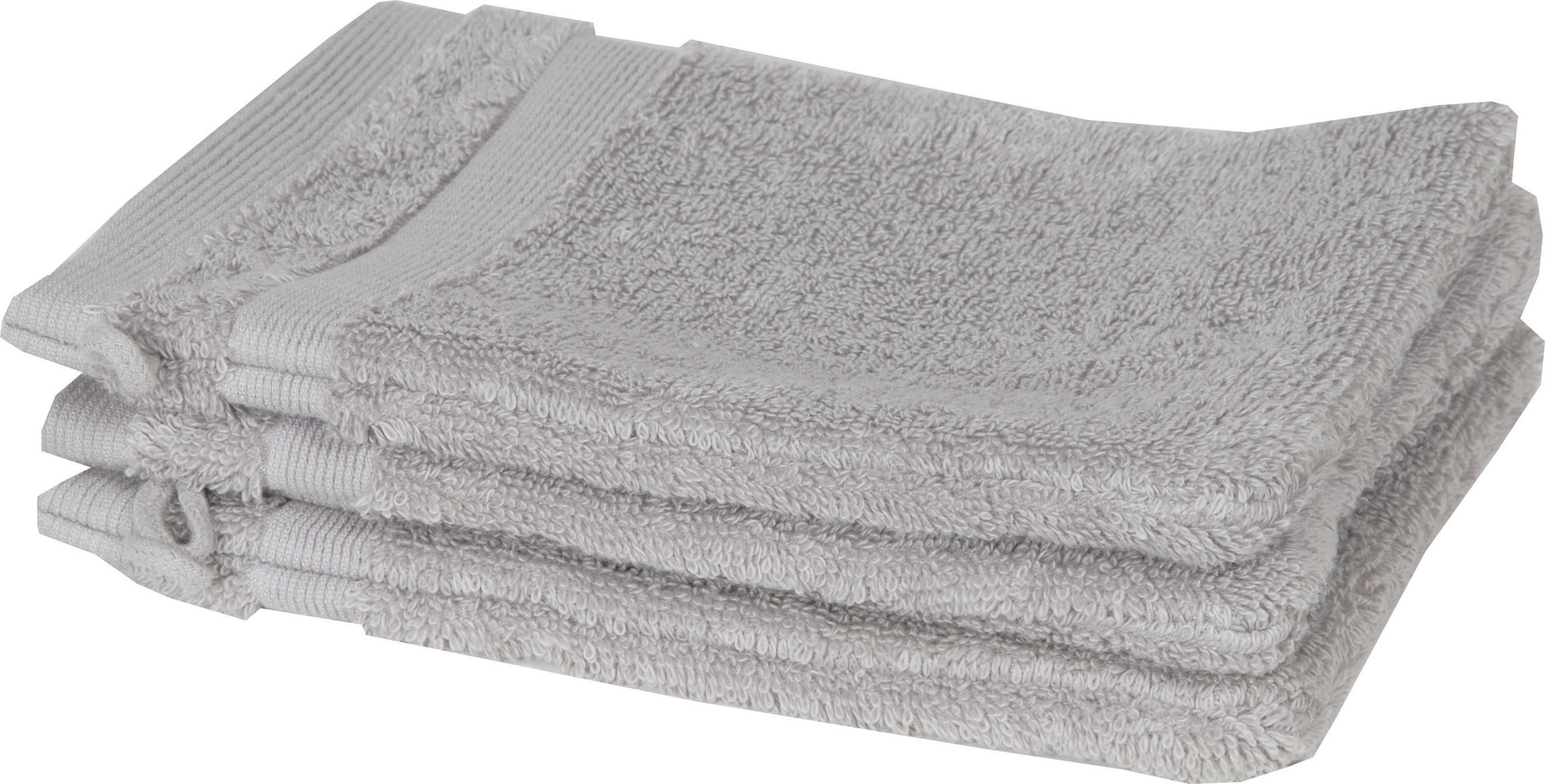 WASCHLAPPEN SW-Cuddly Grau 3-teilig  - Grau, Basics, Textil (16/21cm) - Schöner Wohnen