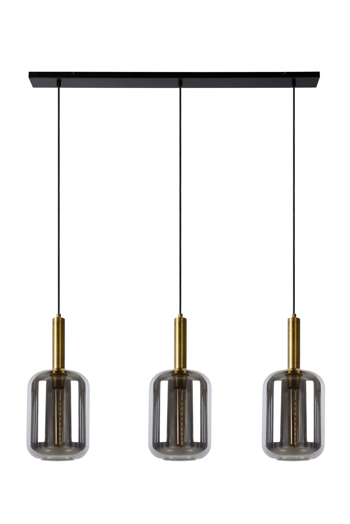 HÄNGELEUCHTE 110/22/150 cm    - Hellgrau, Design, Glas (110/22/150cm) - Lucide
