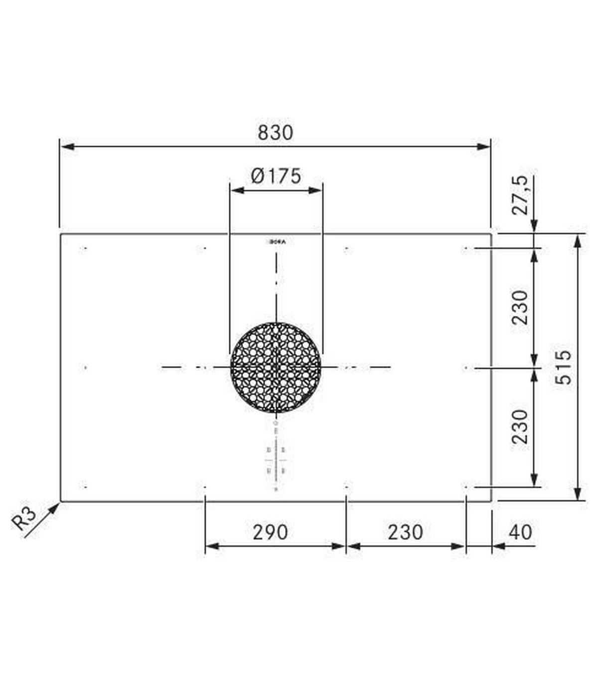 KOCHFELD-DUNSTABZUG-KOMBI - Schwarz, Konventionell, Glas/Metall (80,2/19,9/48,7cm) - Bora