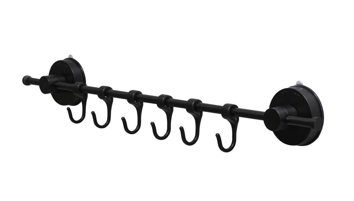 HANDTUCHSTANGE 55,5/8,2/4,7 cm  - Schwarz, Basics, Kunststoff/Metall (55,5/8,2/4,7cm) - Sadena