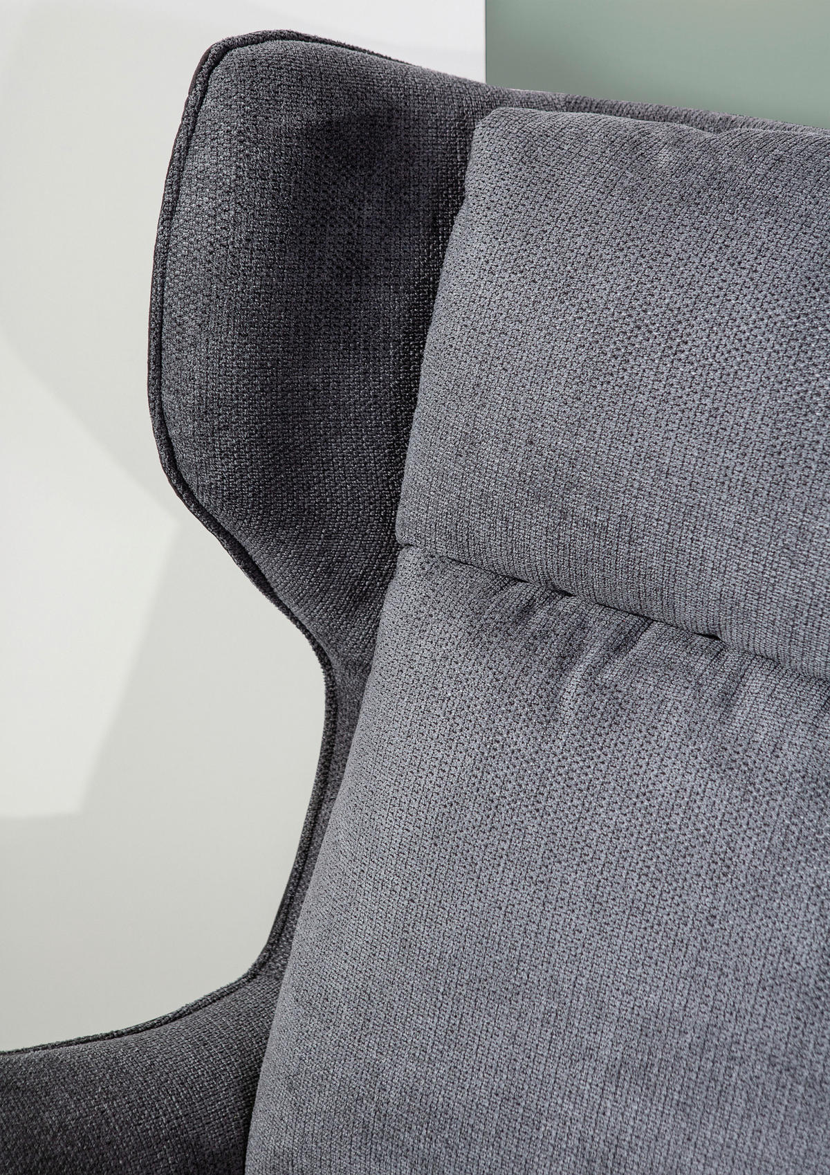 ÖRONLAPPSFÅTÖLJ i flatväv grå, mörkgrå  - mörkgrå/svart, Design, metall/textil (83/106/89cm)