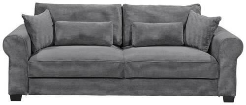 SCHLAFSOFA Cord Anthrazit  - Anthrazit/Schwarz, Basics, Kunststoff/Textil (250/95/125cm) - MID.YOU