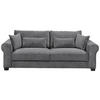SCHLAFSOFA Cord Anthrazit  - Anthrazit/Schwarz, Basics, Kunststoff/Textil (250/95/125cm) - MID.YOU