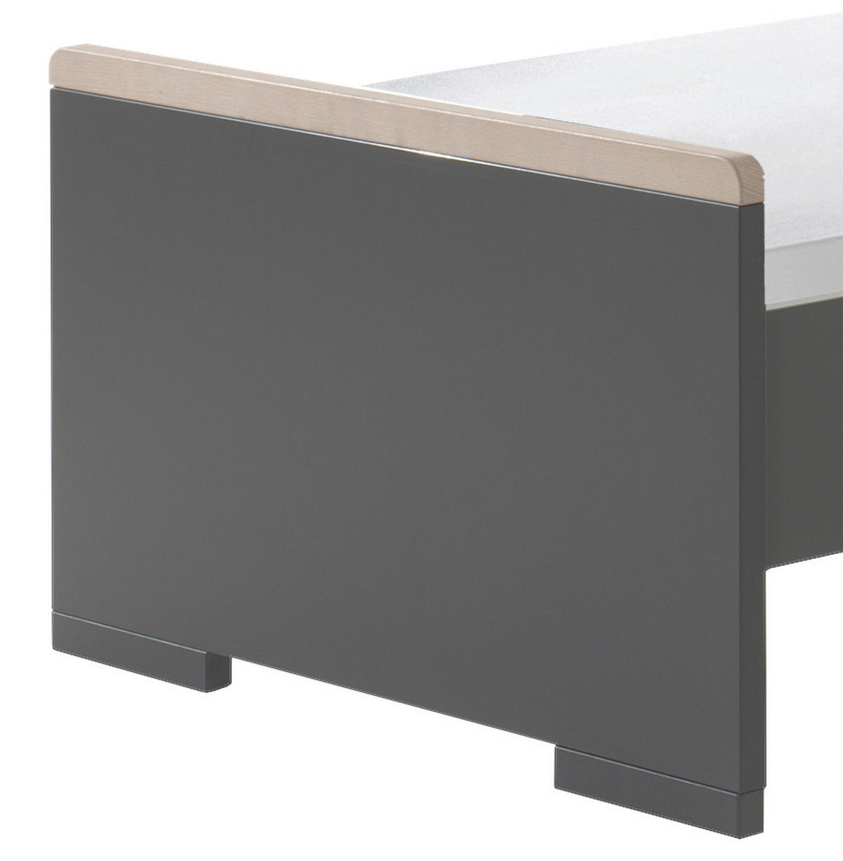 BETT 90/200 cm  in Anthrazit  - Anthrazit, MODERN, Holzwerkstoff (90/200cm) - MID.YOU