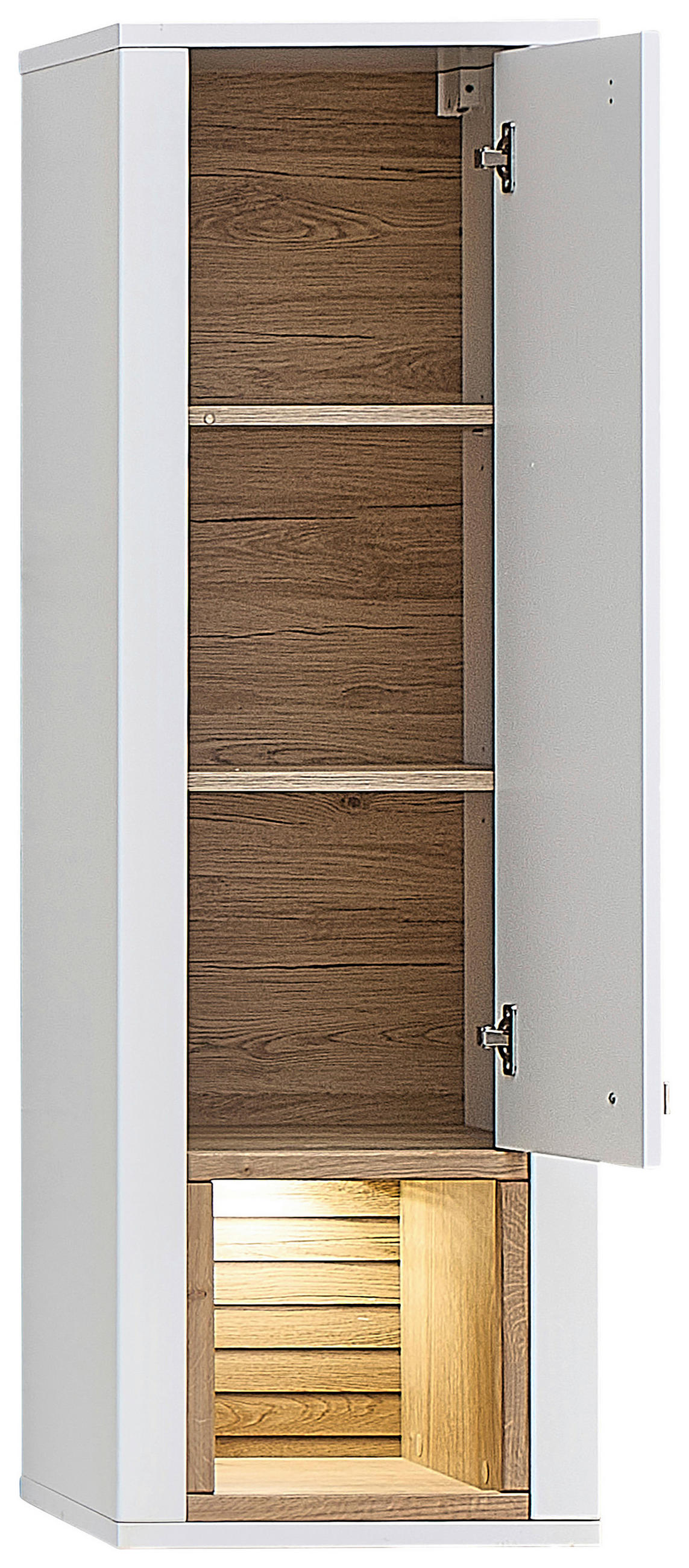 VITRINA,  - bela, Design, leseni material (42/133/41cm) - Hom`in