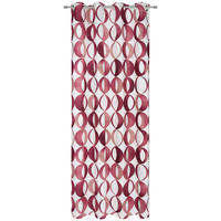 ZÁVĚS S OČKY, neprůsvitné, 140/255 cm - červená, Lifestyle, textil (140/255cm) - Novel