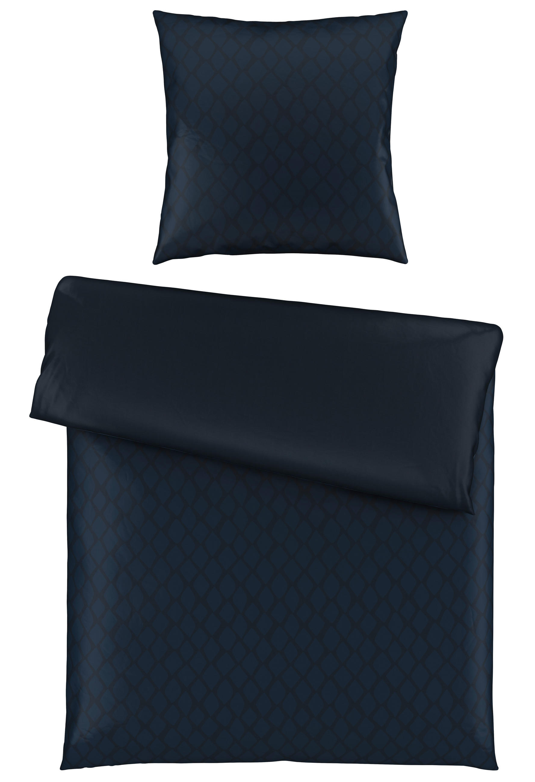 BETTWÄSCHESET Satin 160/210 cm  50 cm/70 cm  - Blau, Design, Textil (160/210cm) - Dieter Knoll