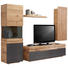 WOHNWAND Wildeiche furniert, massiv, mehrschichtige Massivholzplatte (Tischlerplatte) Eichefarben, Grau - Eichefarben/Grau, Design, Glas/Holz (308/212/55cm) - Voglauer WOHNWAND Wildeiche furniert, massiv, mehrschichtige Massivholzplatte (Tischlerplatte) Eichefarben, Grau - Eichefarben/Grau, Design, Glas/Holz (308/212/55cm) - Voglauer