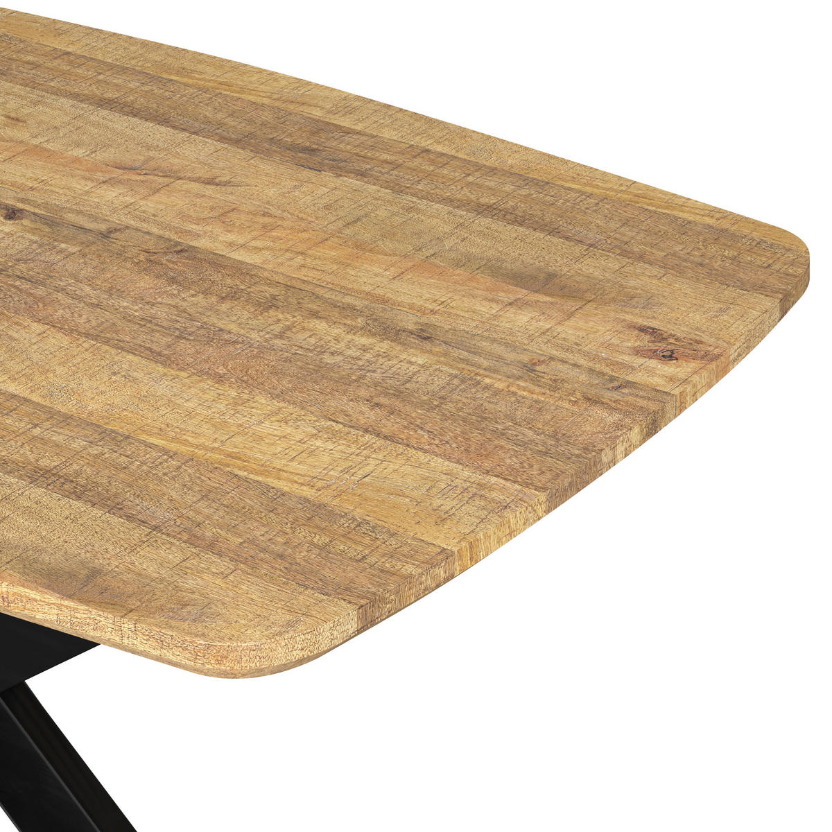 ESSTISCH in Holz, Metall  - Beigebraun/Schwarz, KONVENTIONELL, Holz/Metall (200/77/100cm) - MID.YOU