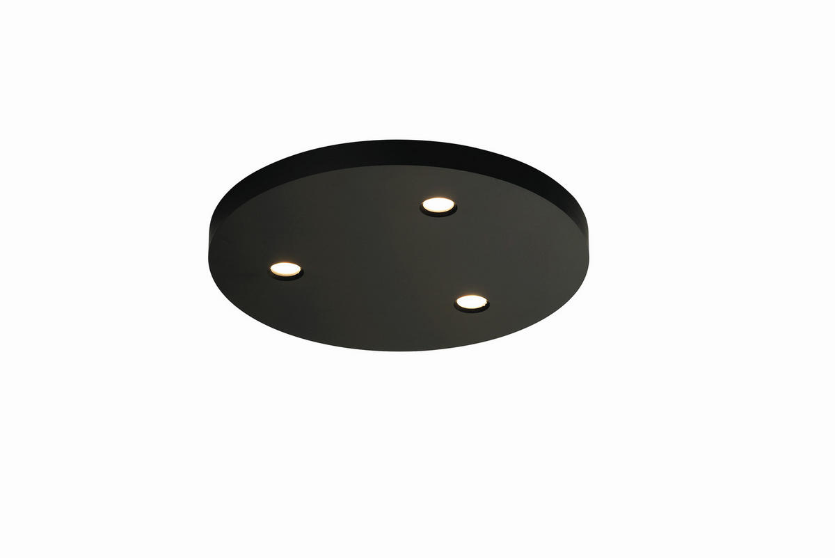 LED-DECKENLEUCHTE Close 20/1,5 cm  - Schwarz, Design, Metall (20/1,5cm) - BOPP