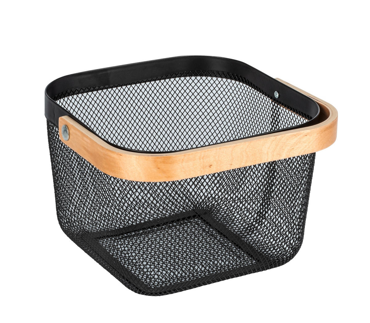 TÁROLÓKOSÁR  - barna/natúr, Konventionell, fa/fém (25/17/25cm) - Wenko