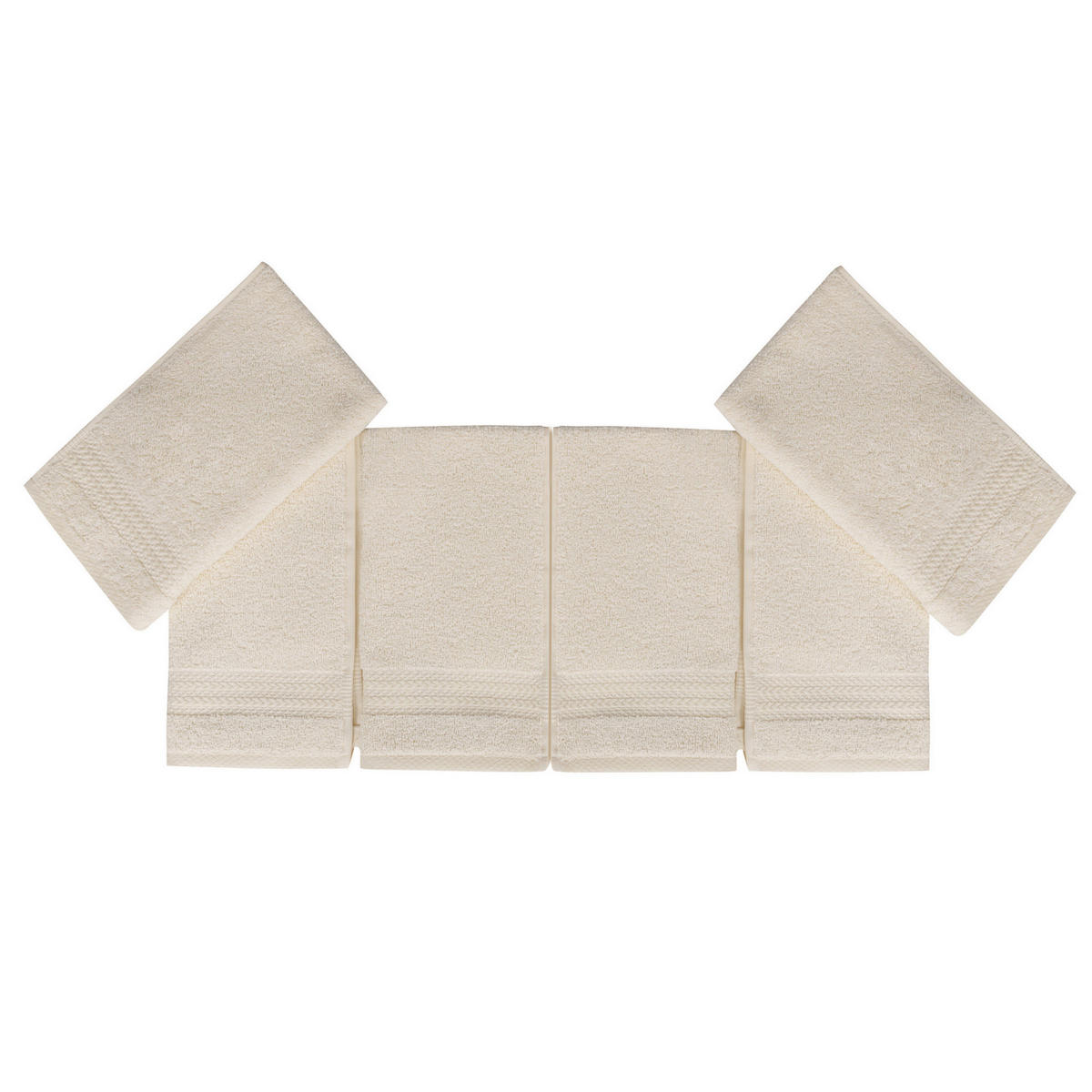 GÄSTETUCHSET 30/50 cm Creme 6-teilig  - Creme, Basics, Textil (30/50cm)