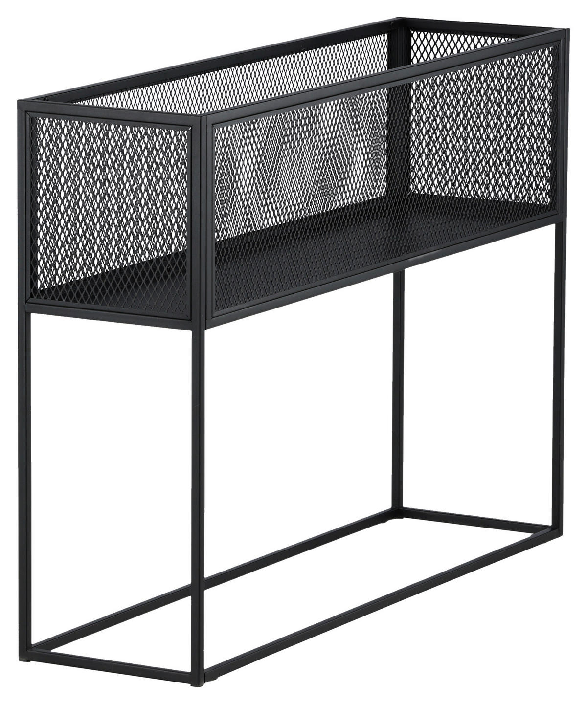 BÜCHERWAND Schwarz  - Schwarz, Design, Metall (110/80/30cm) - Livetastic