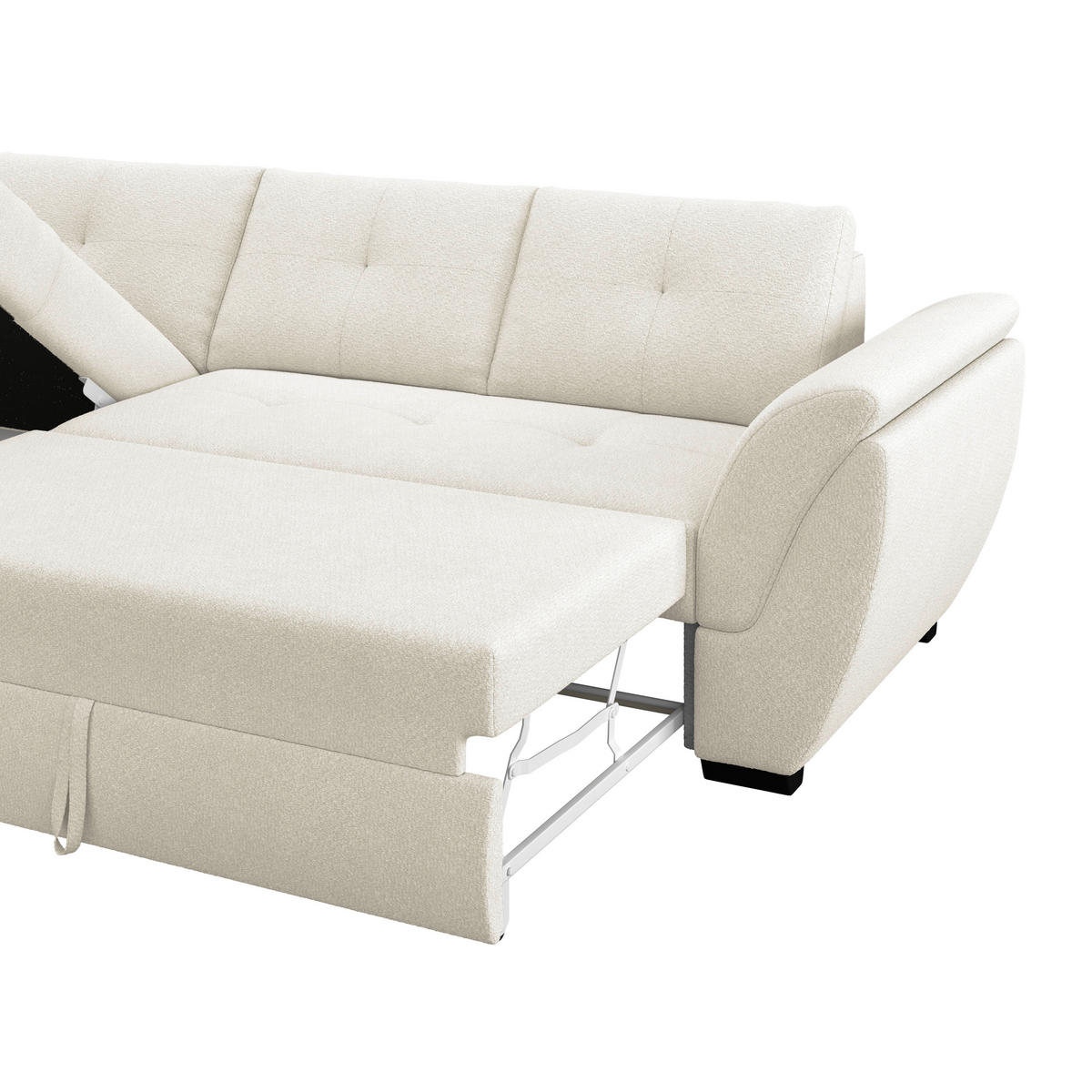 ECKSOFA Grau  - Schwarz/Grau, Konventionell, Kunststoff/Textil (187/278cm) - MID.YOU