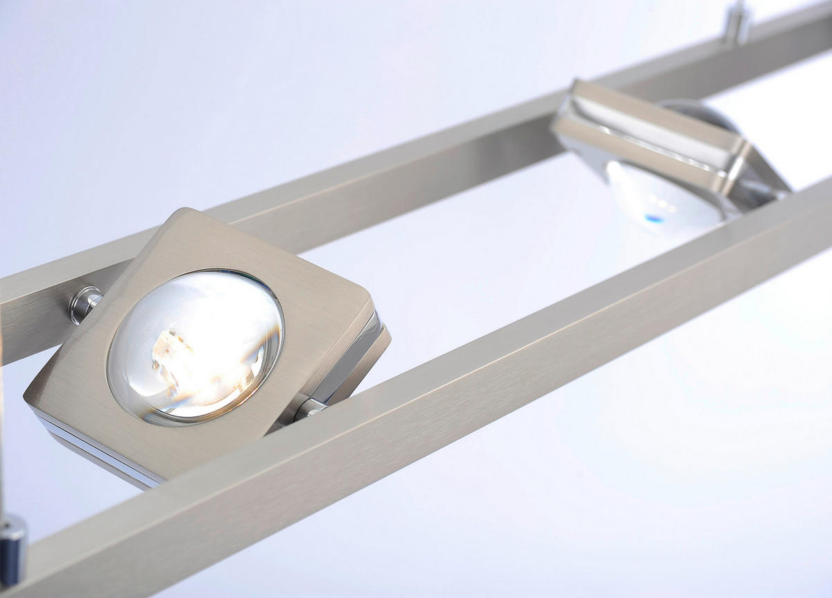 LED-HÄNGELEUCHTE  99/16,5/120 cm    - Edelstahlfarben, Design, Glas/Kunststoff (99/16,5/120cm) - Just Light